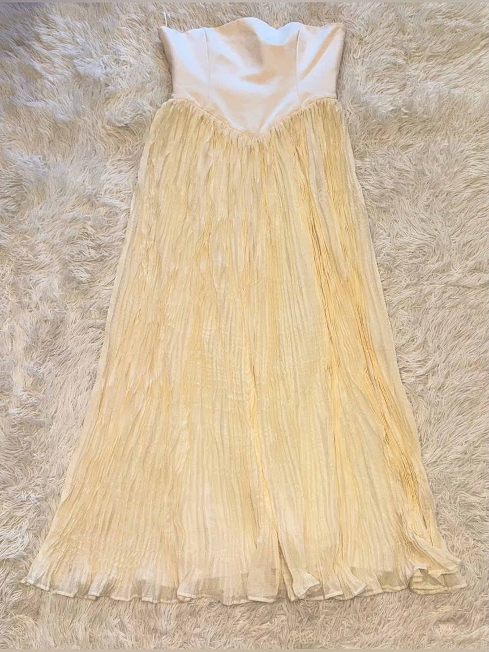 NEW Delfi Collective Lourdes strapless cream gown XL - Picture 4 of 9